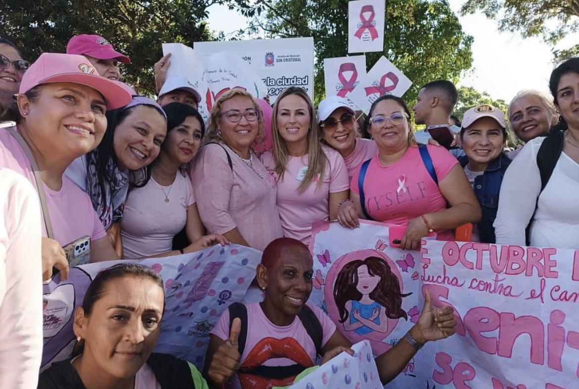 Primera dama del estado Táchira lideró caminata rosa por la lucha contra el Cáncer de Mama