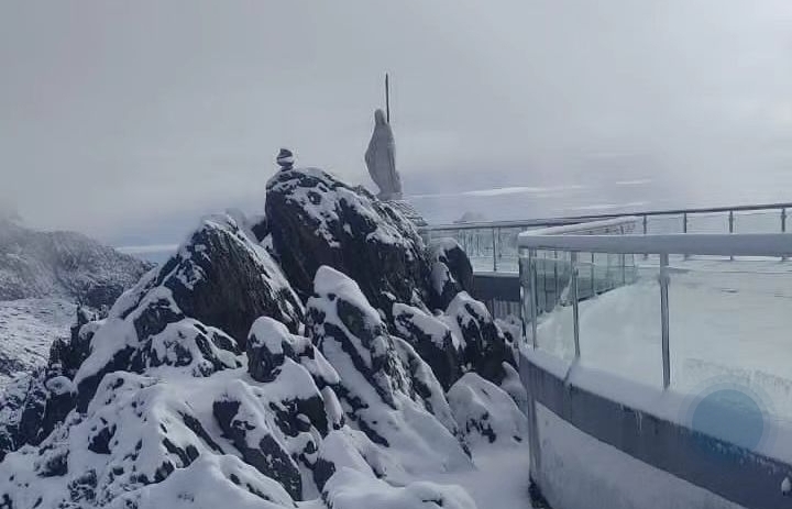 Nueva nevada en el Pico Espejo de Mérida creó un espectáculo natural