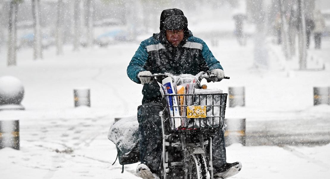China: cae intensa nevada con posible récord histórico