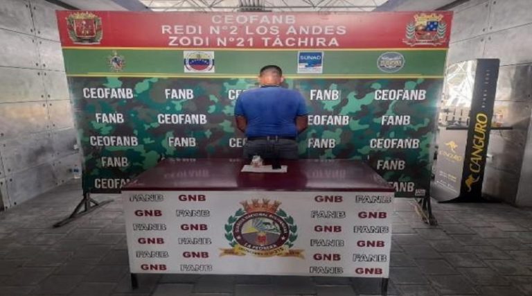 Capturan sujeto solicitado por SIIPOL en Táchira
