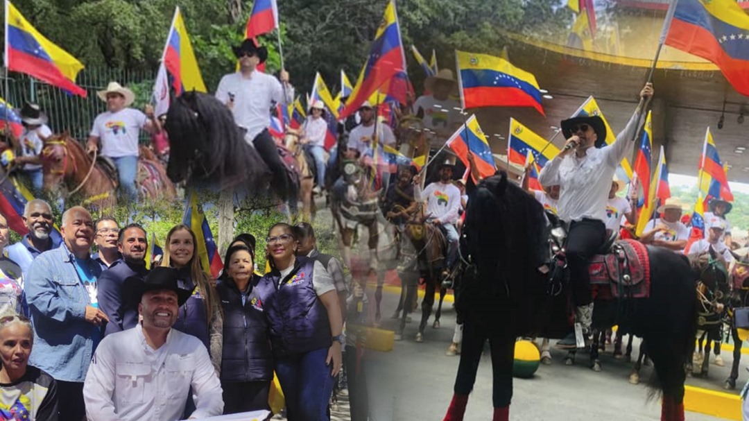 Antonio “El Potro” Álvarez estuvo presente en la gran cabalgata junto al pueblo por la defensa de la soberanía (+ Video)