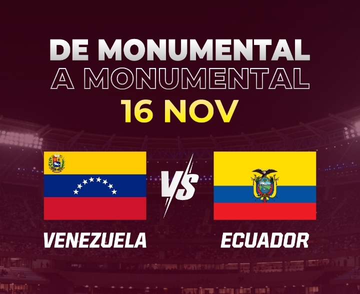 Juego de Venezuela-Ecuador se transmitirá en pantalla gigante desde el Monumental Simón Bolívar