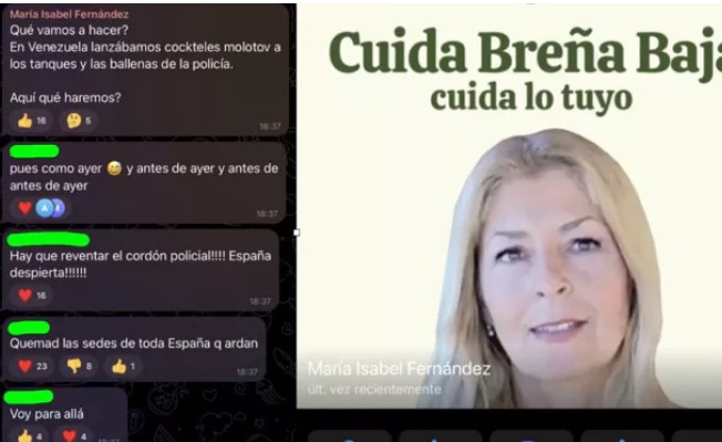 Candidata de Vox sugiere lanzar molotov a la policía, como lo hacía en Venezuela