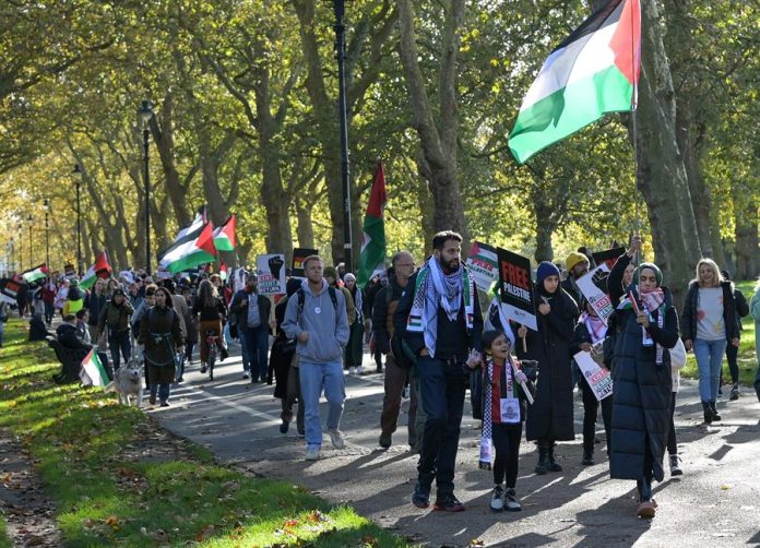 Londres registra la marcha pro-palestina más numerosa hasta ahora