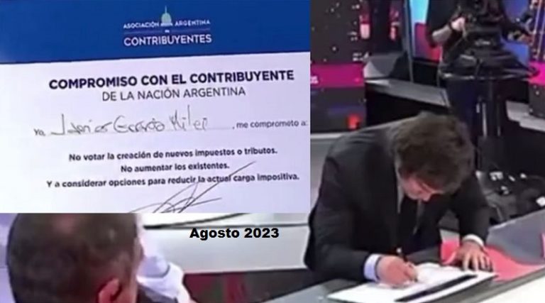 ¿El izquierdo o el derecho?: Milei prometió que si subía impuestos se cortaba un brazo