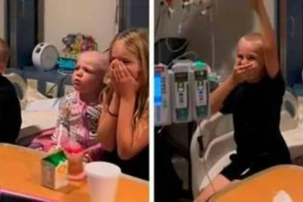 Así fue la conmovedora reacción de niño al descubrir que puede salvar la vida de su hermana (+ Video)