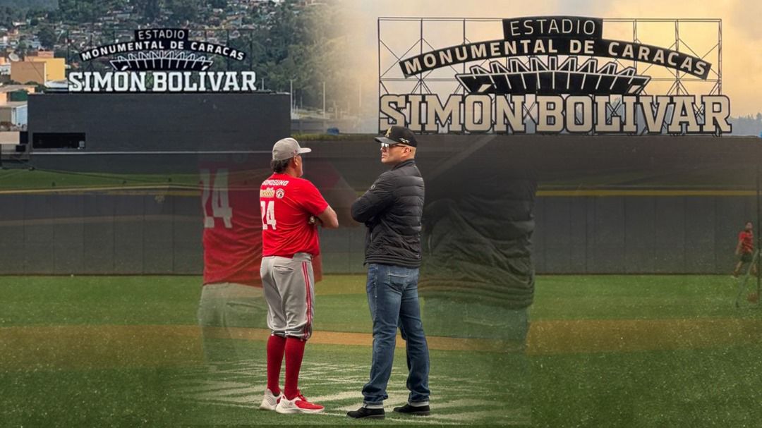 ¡Dos grandesligas venezolanos! Henry Blanco y Antonio Álvarez «El Potro» se reencontraron en el estadio Monumental Simón Bolívar