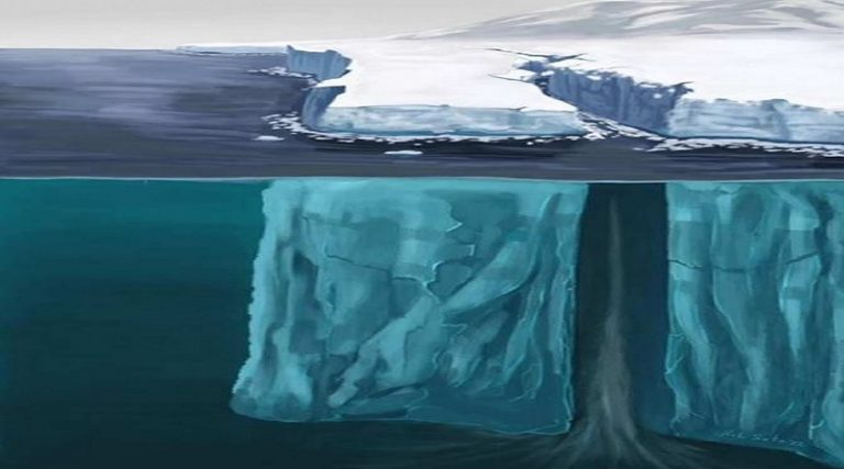 Alerta por velocidad récord de propagación de fisura en glaciar