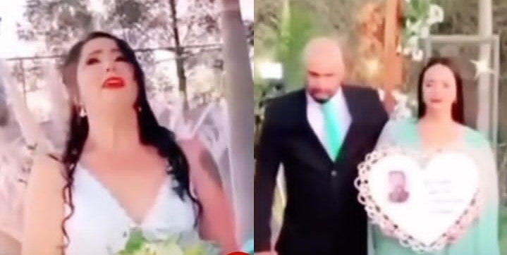 Su novio muere días antes de la boda y mujer decide continuar con ceremonia (+ Video)