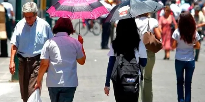 Inameh estima que temperaturas de hasta 38 grados se sientan en el país este lunes