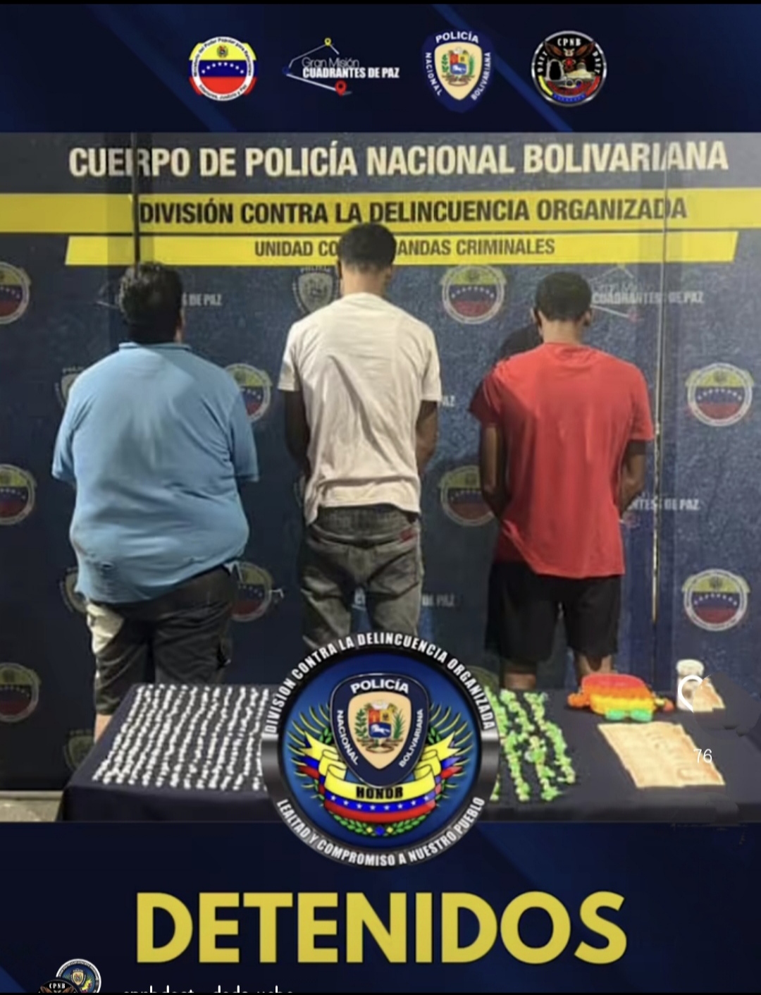 Tres personas aprehendidas en Petare por posesión de drøgâs