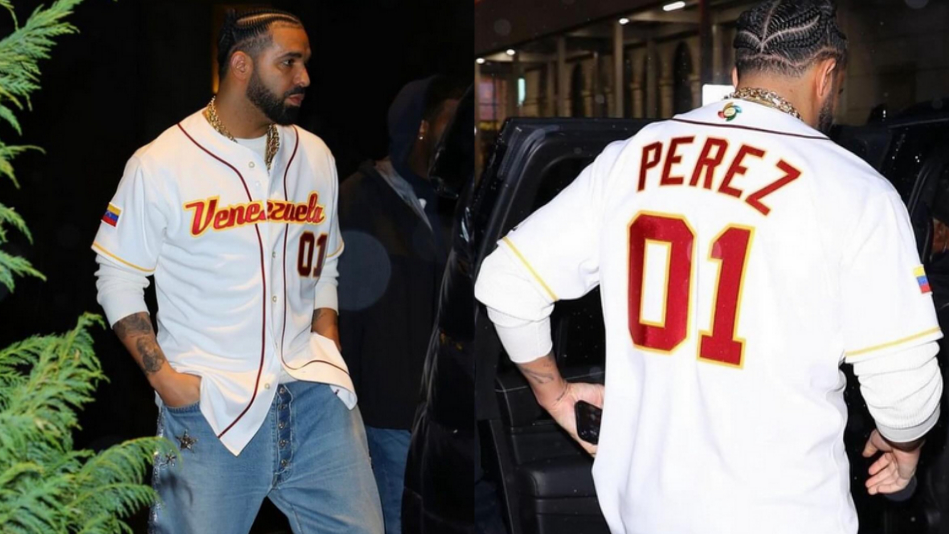 Drake conmocionó las redes sociales al lucir una camisa de béisbol de Venezuela