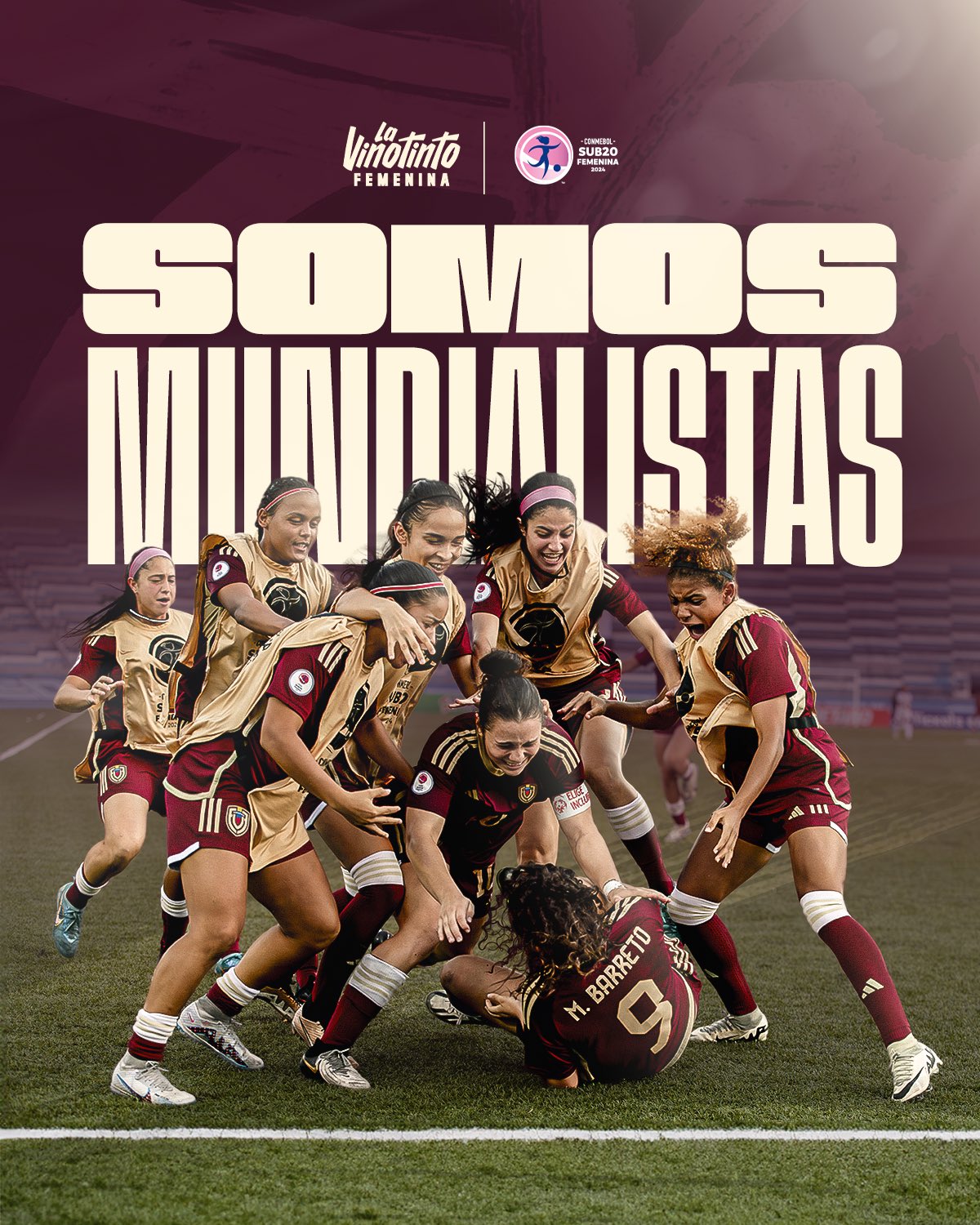 ¡Lo lograron! La Vinotinto femenina sub-20 al Mundial Colombia 2024