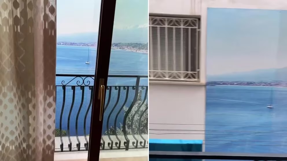 Alquiló una habitación en Italia que contaba con “vista al mar” y cuando llegó se dio cuenta de que la habían estafado (+ Video)