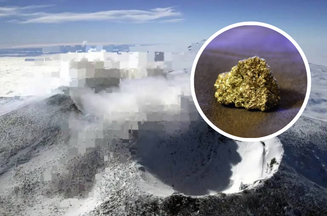 ¡Impresionante! Volcán de la Antártida emite polvo de oro en sus erupciones