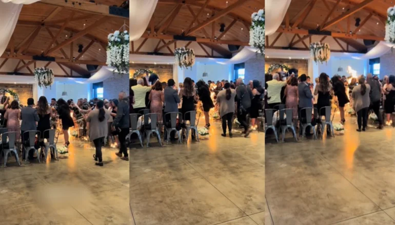 El vestido de una novia se incendia cuando caminaba hacia el altar