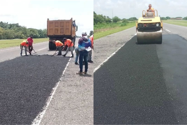 Avance del Plan Cero Huecos en la autopista José Antonio Páez entre Ospino y Araure