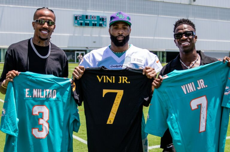 NFL: Los brasileños Vinicius y Militao comparten con los Miami Dolphins