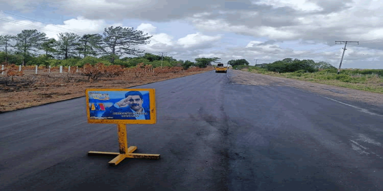 Gobernación de Monagas colocó más de 500 mil toneladas de asfalto en la carretera Santa Bárbara- Aguasay (+ Foto)