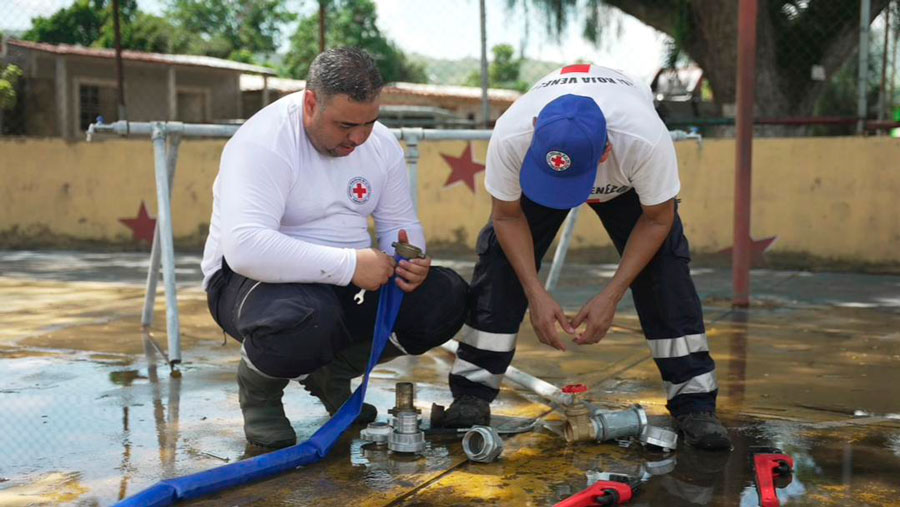 Cruz Roja Venezolana instaló planta potabilizadora de agua en Cumanacoa