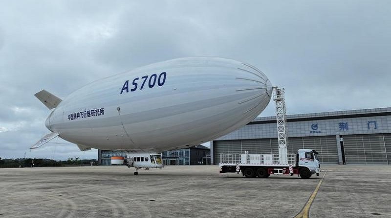 China presenta el primer dirigible civil tripulado del país AS700