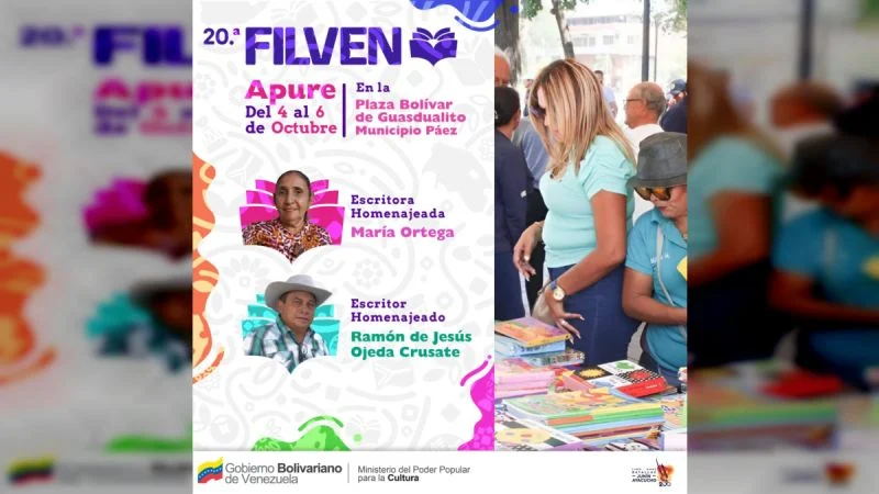 La 20ª Filven iniciará su recorrido nacional desde el estado Apure