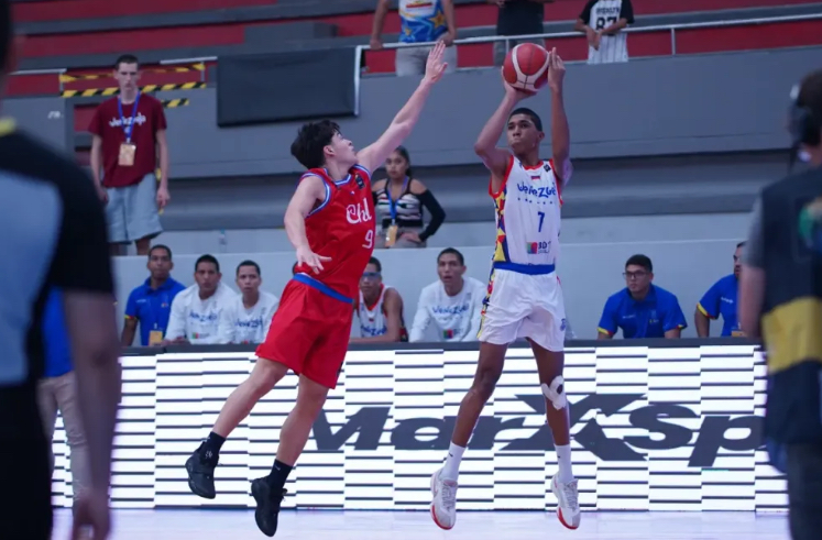 Sub 15 de Venezuela derrotó a Chile y clasificó a las semifinales del suramericano de baloncesto