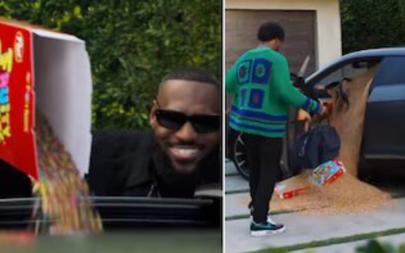 LeBron James le hizo una broma a su hijo tras su debut en los Lakers (+ Video)