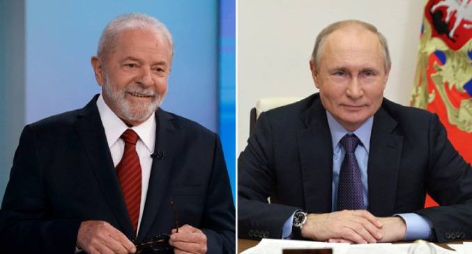 Presidente Lula da Silva conversa con su homólogo Putin en el marco de Cumbre BRICS