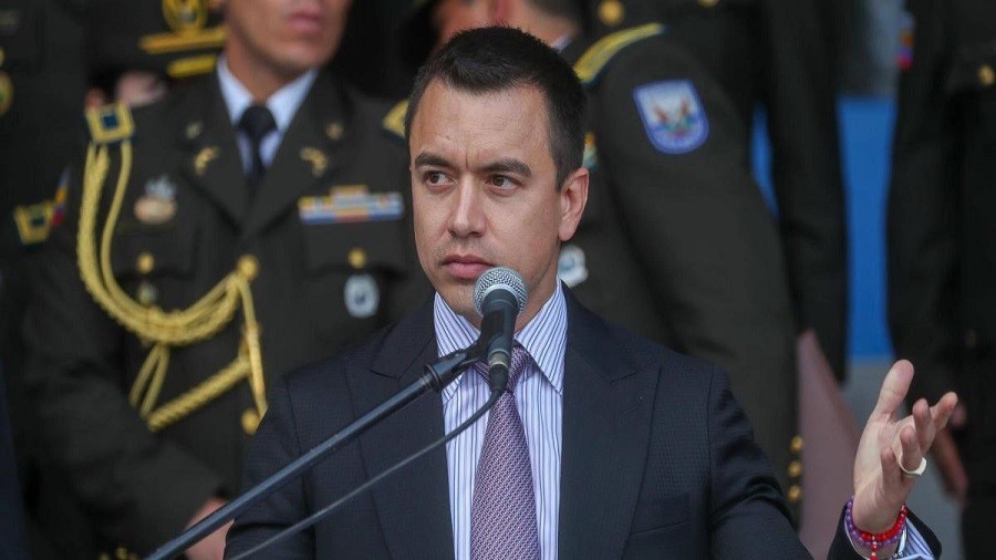 Noboa cancela su visita a Brasil por la crisïs en el Ministerio del Interior