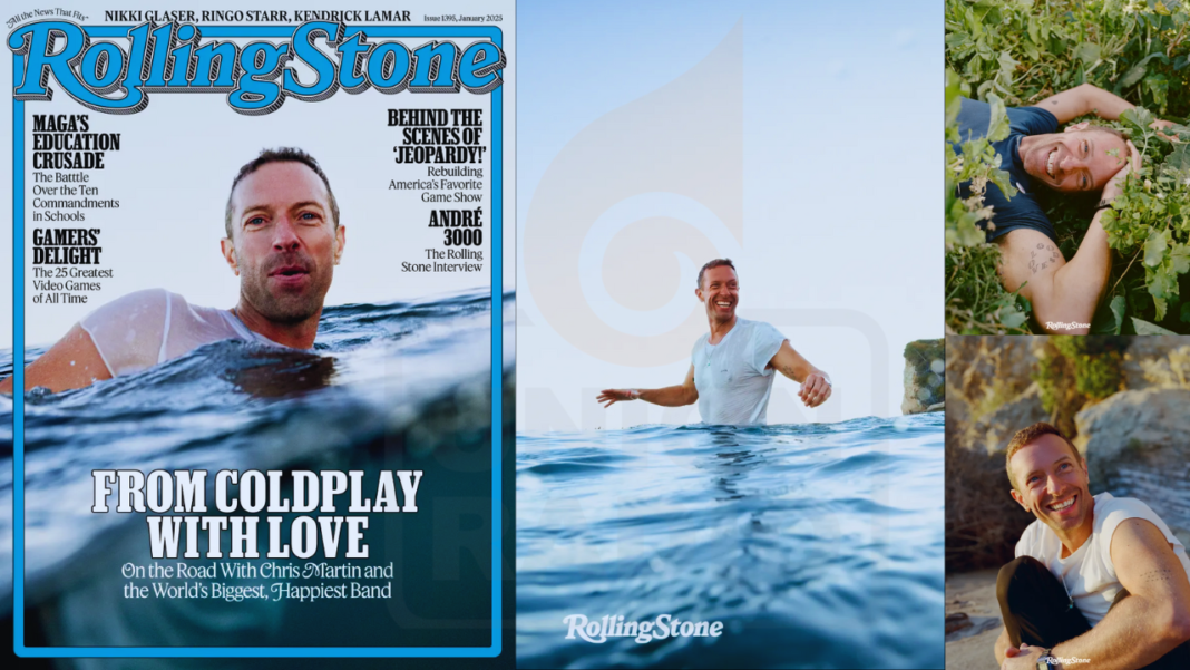 Chris Martin es la estrella que abre enero 2025 para la revista Rolling Stone