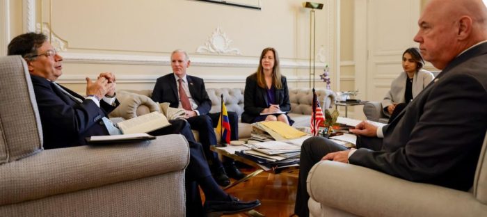 Presidente Petro y Canciller Laura Sarabia se reunieron con el Encargado de Negocios de EEUU