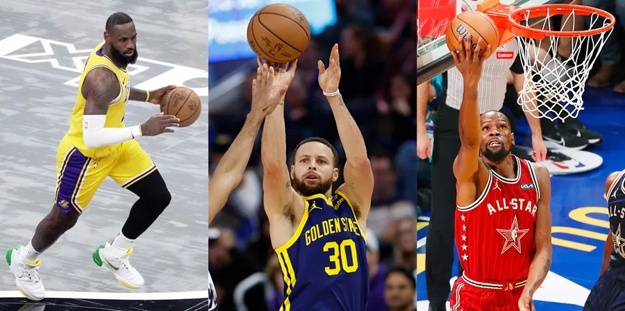 LeBron James, Stephen Curry y Kevin Durant compartirán equipo en el All-Star