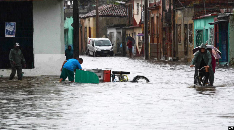 Fuertes precipitaciones azotan occidente de Cuba