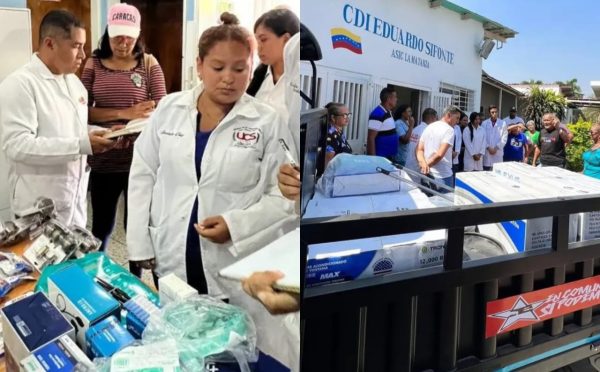 Comuna «Comandante Hugo Chávez» entrega dotación a centros de salud de Barcelona con recursos de la Consulta Popular