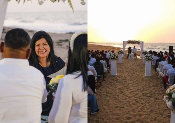 Boda colectiva: 80 parejas de Anzoátegui se dan el «Sí» frente al mar en Playa Pepe en Barcelona