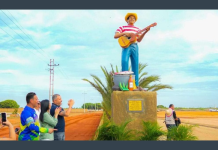Gobernador de Anzoátegui rindió homenaje a Gualberto Ibarreto con escultura en El Tigre (+ Fotos)