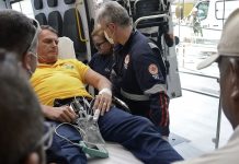 Bolsonaro fue hospitalizado de urgëncia en Natal cuando llevaba a cabo su gira política