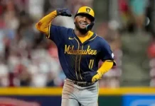Chourio suma diez juegos seguidos bateando hit tras difícil inicio