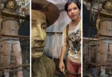 Una gran manifestación de fe hecha arte: este joven venezolano levantó la escultura más grande del Dr. José Gregorio Hernández