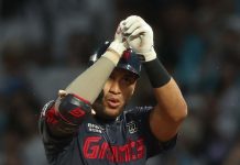Victor Reyes triplicó la victoria de Gigantes de Lotte dejando 4-2 sobre las Águilas de Hanwha