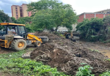 Realizan trabajos de dragado y saneado en el Cauce del río Tuy en Cúa