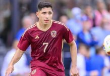 Jefferson Savarino podría estar listo para jugar con la Vinotinto en el partido contra Bolivia y Uruguay