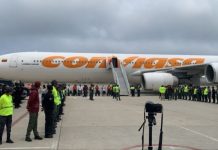 Llegan 315 migrantes en un vuelo de repatriación desde México