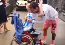 Leo Messi cumple el sueño de un niñö con diströfia muscular