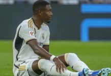 Real Madrid confirma la lesión del defensor David Alaba y se pierde el Mundial de Clubes