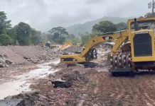 Avanzan trabajos de recuperación vial y canalización del río en Campo Alegre en Táchira