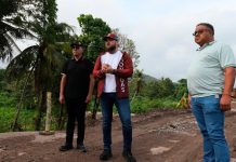 Gobernador Ernesto Luna inspeccionó trabajos de rehabilitación del tramo vial del sector La Plena en Caripito