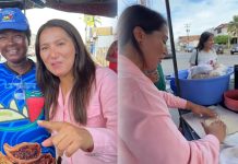 ¡Recordando sus raíces culinarias! Así fue vista la gobernadora Jhoanna Carrillo haciendo empanadas en la Av. Santa Rosa de Cumaná (+ Video)