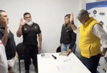 Alcalde de Lechería juramento a la junta directiva de deporte para el periodo 2025-2026